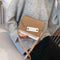 Casual Messenger Bag Women Splicing Color Chain Shoulder Handbags (Brown) A#S