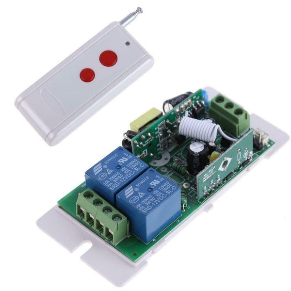 AC85V-260V 10A 2CH Receiver Learning Code & 2 Key Transmitter 200M 315MHZ #gib