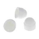 10 Pcs Hexagon Bolts Nuts Cover Caps- White - Premium Nylon - M8 13x15mm