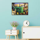 5D DIY Full Drill Diamond Painting Tractor Dog Cross Stitch Embroidery Kit