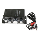 Mini Amplifier Audio 2.0CH DC 12V Play Stereo Sound Bass Treble Control