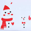 Cute Snowman Wall Stickers Removable PVC Showcase Home Decoration Art Mural
