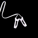 Electrode Lead Wires with 2 Ear Clips for Tens Therapy Machine Massager 2.5mm JR