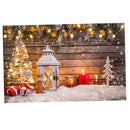 Christmas Tree Snowy Sky Wall Art Hanging Tapestry Dorm Bedspread Decor G