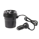 Car Cigarette Lighter, Car Charger Cup Holder 2 USB with 2 Socket Cigarette
