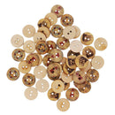 50pcs 2 Holes Sailing Wood Buttons Clothing Decor DIY Sewing Scrapbooking