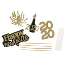 4pcs Cake Topper Happy New Year 2020 Champagne Fireworks Cake Inserts  OZ