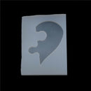 2X Puzzle Heart Shape Silicone Mold Casting Love Mould For DIY Jewelry Pendant>s