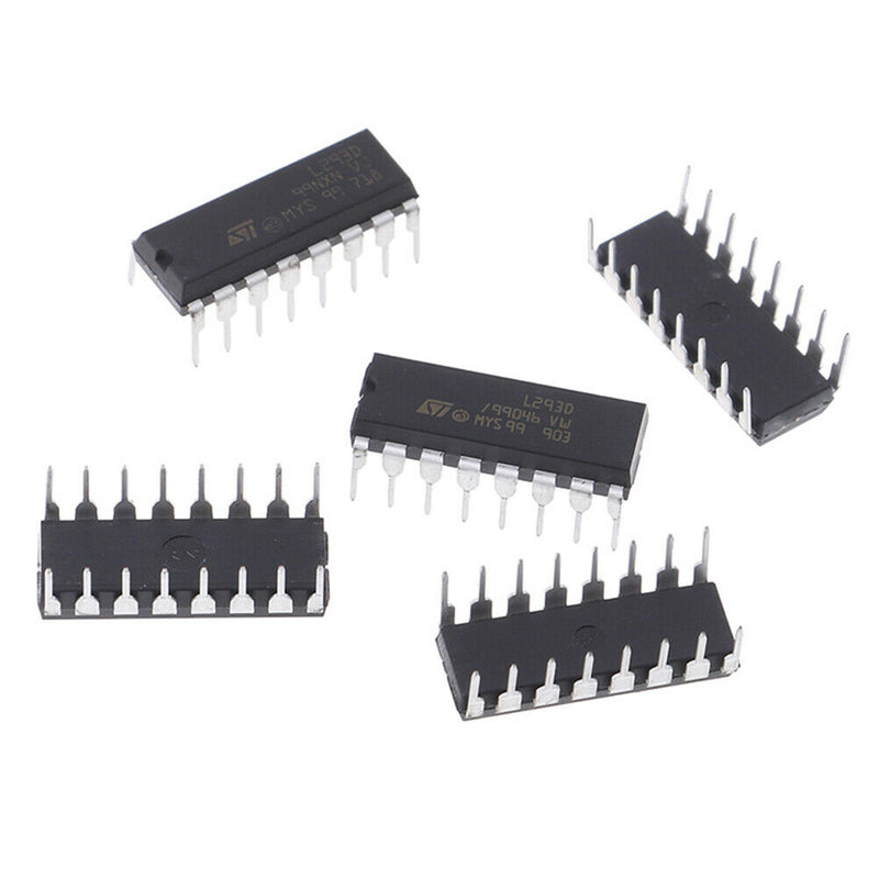 5Pcs Push-Pull four-channel motor driver IC ST L293D L293 DIP16' J Bq