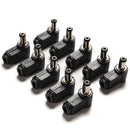 10x Right Angle 2.1x5.5mm 2.1mm DC Power Male Plug Soldering Connector Black FT
