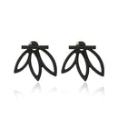 10 Pairs Geometric Hollow Flower Stud Earrings Rhinestone Women Ear Jewelry Set