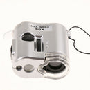 60x Glasses Magnifier With Led Lights Lamp Ultraviolet Banknote Checking