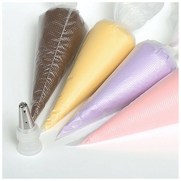 100 Disposable Piping Bags Syringes for Syringes Set (32.5CM) L8A3