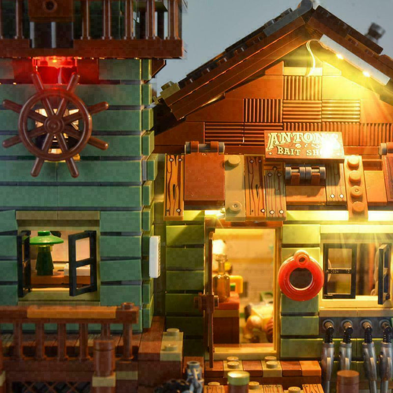 LED Lights Lighting Kits For LEGO 21310 Building Fishing Blocks Store Set M T9C2