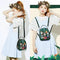 Ms. bag quilting forest girl printing green PU leather fashion trend should Z1Q6