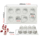 8 Cavity Diamond Polygonal Silicone Cake Mold French Dessert Mousse Pastry SEAU