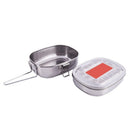 Home School Detachable Handle 2 Layers Stainless Steel Lunch Box 2.9" Heigh I5F3