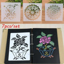 7PCS Craft Embossing Template Wall Painting Layering Stencils for Scrapbooking^