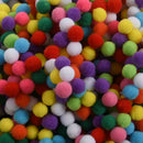 1000 Pcs 10mm Mixed Color Soft Fluffy Pom Poms Pompoms for kids Crafts U3T7