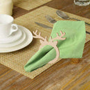 10Pcs Wooden Deer Head Napkin Holder Rings Dinner Banquet Christmas P3H1 R5X5