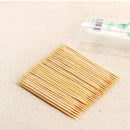 1 Box Portable Disposable Bamboo Wooden Cocktail Toothpicks Double Sided Travel
