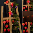 Strawberry Battery Operated LED String Lights Decoration For Christmas Wreath
