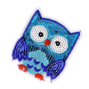 Owl Sequins Iron On Patches Sew-on Embroidered Motif Applique For Clothing  JR