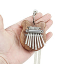 8 Keys Mini Kalimba Mahogany Wood Thumb Piano Marimbas Finger Piano with Lanyard