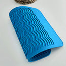 Hairdressing Hair Straightener Heat-resistant Hair Irons Silicone Mat Blue