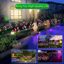 Outdoor Solar Garden Stake Lights,Upgraded Led Solar Powered Light, Multi-C