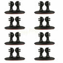 8Pcs Car Charger Line Headphone / USB Cable Car Clip Interior Accessories Black