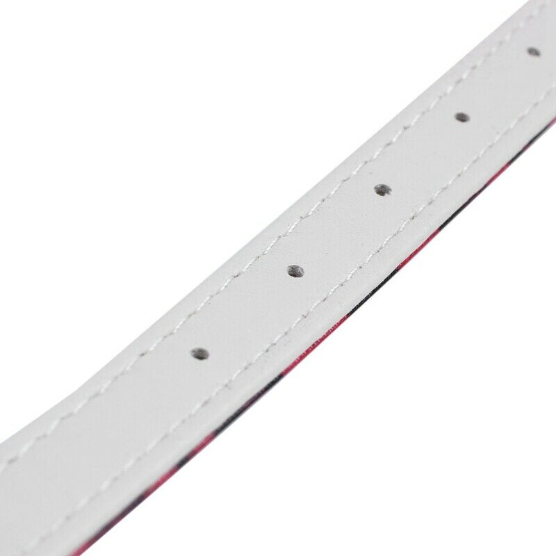 Adjustable PU leather Red Leopard collar for dogs cats size XS