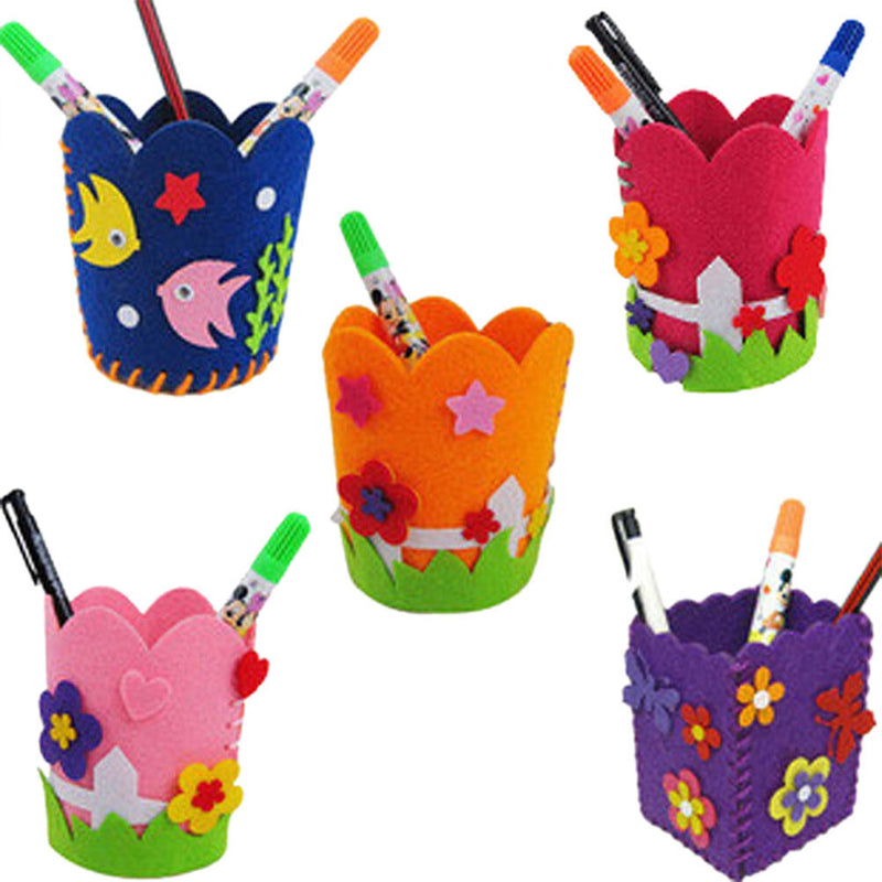 Handmade Pen-Pot Holder Containers Desks Organizer Early Educational Handcraf`3C