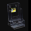 Unique Clear Tri Fold Brochure Business Card Holder Desk Stand Pamphlet Displays