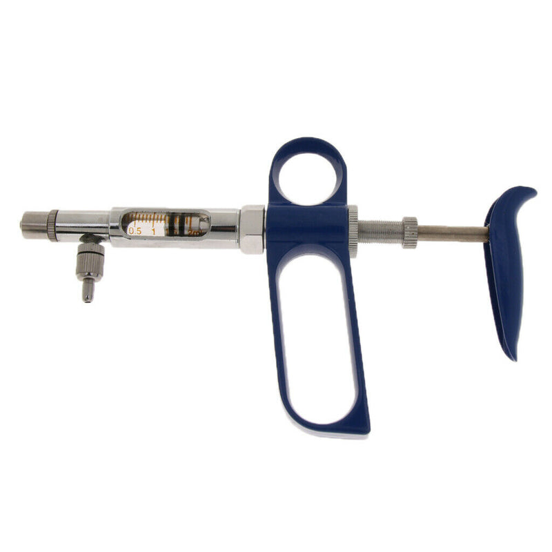 2ml Metal Continuous Injection Self Refill Vaccinator Poultry Livestock Syringe