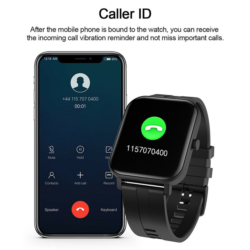F22 Sport Bluetooth Heart Rate Monitor Smart Watch Wristband black