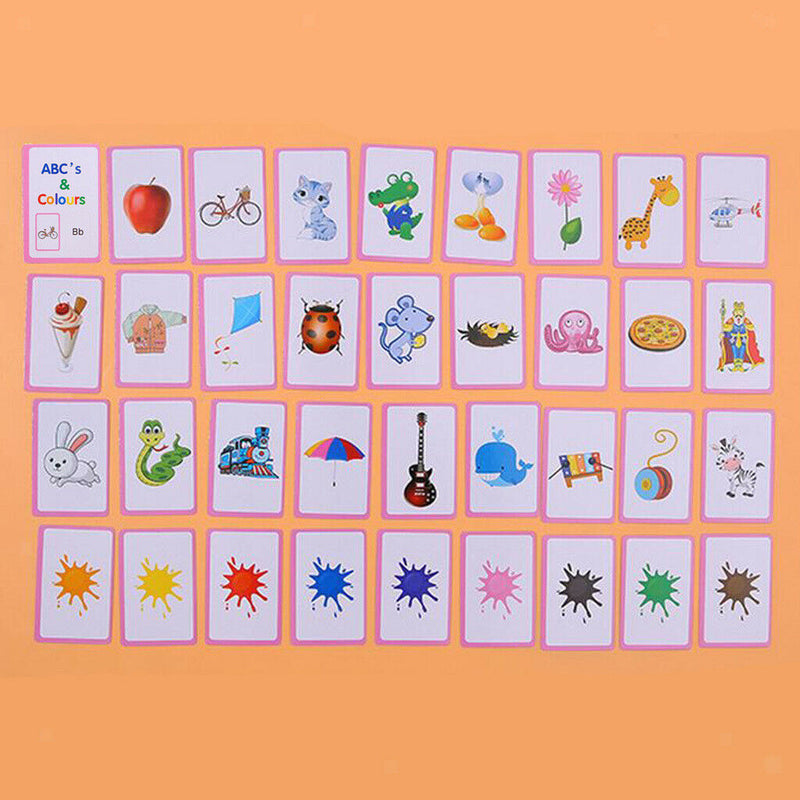 Toddler Preschool Kids Letter Recognizing Learning Alphabet Flash Cards (36pcs)