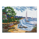 11CT DIY Seaside Landscape Needlework Cross Stitch Kit Home Decor Craft Gift