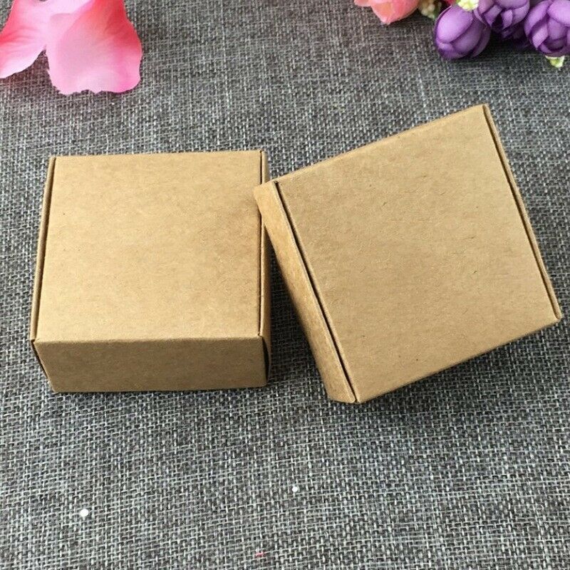 100Pcs Kraft Paper Box Nice Kraft Box Packaging Box Small Size-brown B5U9
