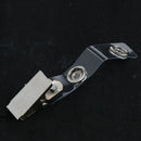 100 School Office  ID Card Badge Holder Nametag Clips w/ Clear Strap