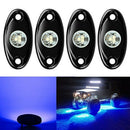 4 Pods Led Rock Lights Kit, Waterproof Underglow Led Neon Trail Rig Lights