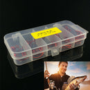 51 Pcs/Set Red Worm High Carbon Steel Fishing Hook For Texas Rig Soft BaitTEUS