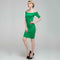 Sexy Women Off Shouder Bodycon Party Evening Cocktail Pencil Dress Green M