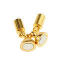 5 Pieces Magnetic Clasps with Two Bells for DIY Necklace Bracelet Connector