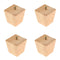 4 Universal Furniture Feet Solid Wood Sofa Riser Leg Square Cone Shape Feet