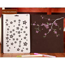 Sakura Pattern Theme Hollow Ruler Template DIY Photo Album Drawing Tool