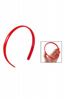 Woman Red 1cm Width Plastic Frame Inner Teeth Headband 2 Pcs L8A5