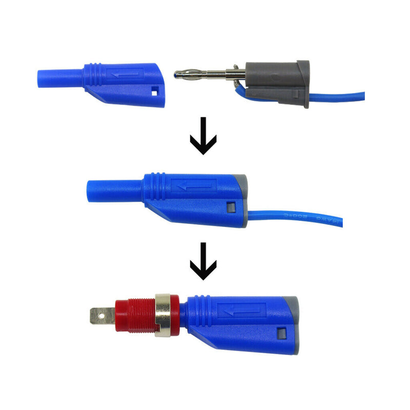 10Pcs/Pack Colorful 4mm Safety Banana Plugs Connectors