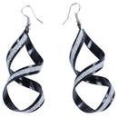 Women's fashion Alloy Dull Polish Spiral Drop Hook Dangle Eardrop Earrings