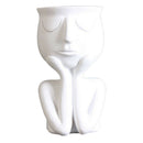 Humanoid Resion Sculpture Flower Pot Indoor Planter Bonsai Pot Desktop Ornaments